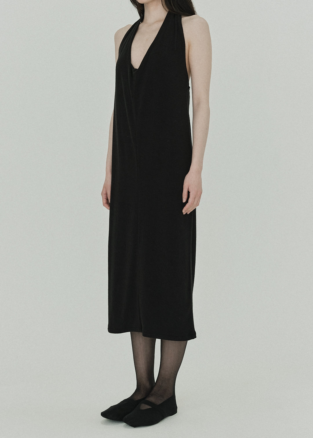 【NEW】Halter Neck Dress (Black)