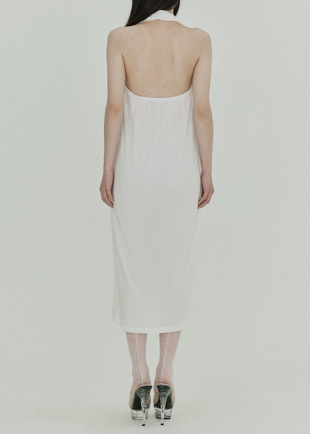 【NEW】Halter Neck Dress (White)