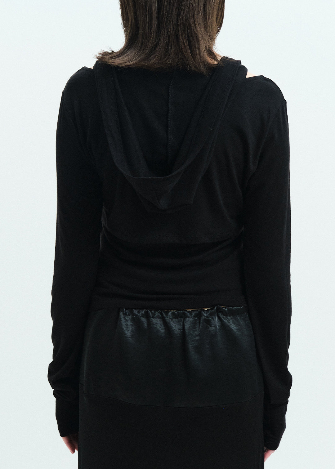 Hoodie Set Top (Black)