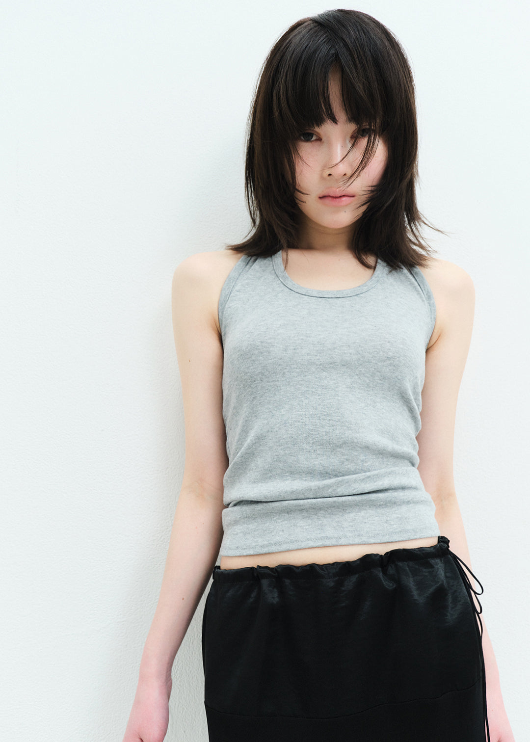 Halter Neck Tee (Merlange Gray)