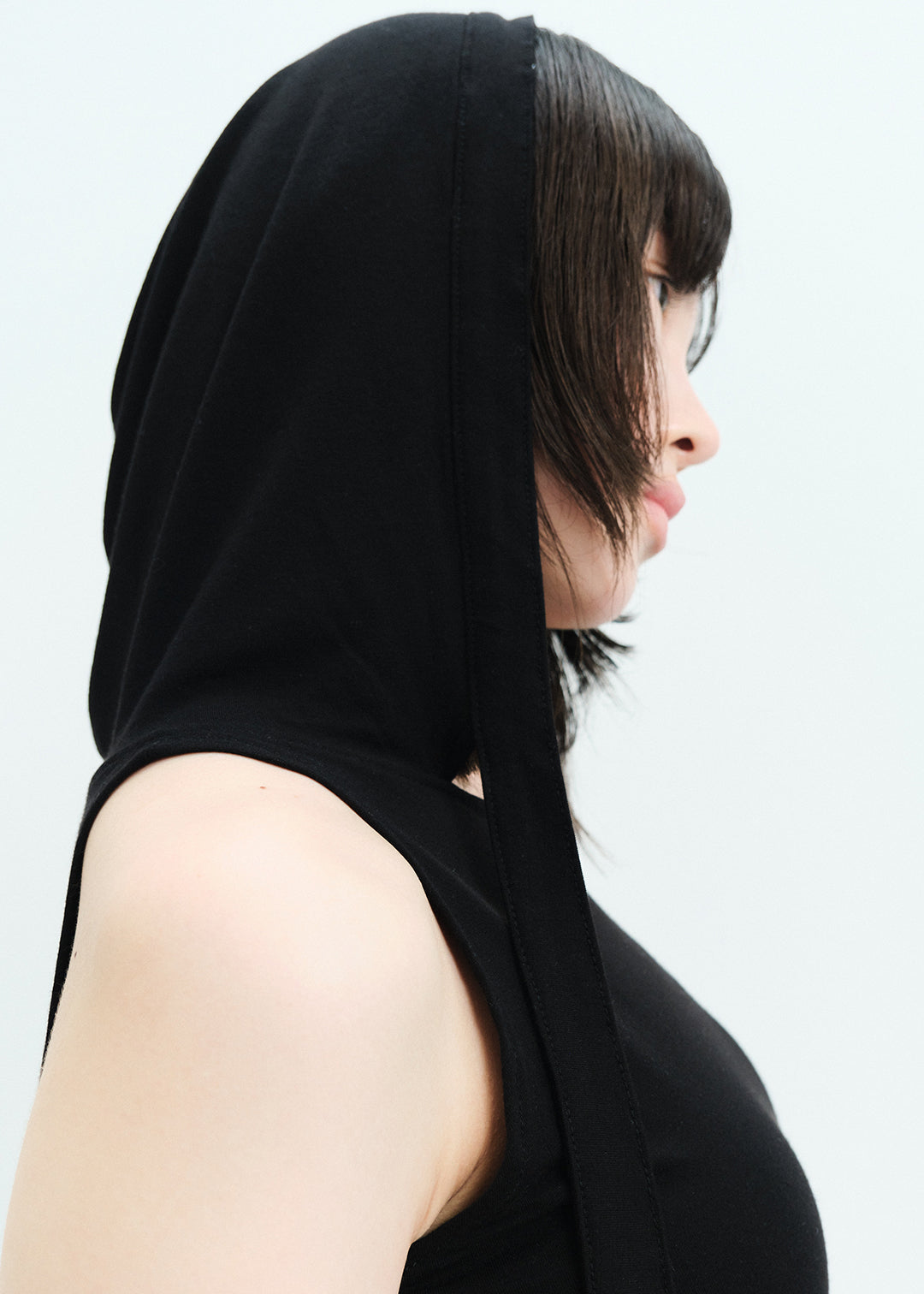 Hoodie Set Top (Black)