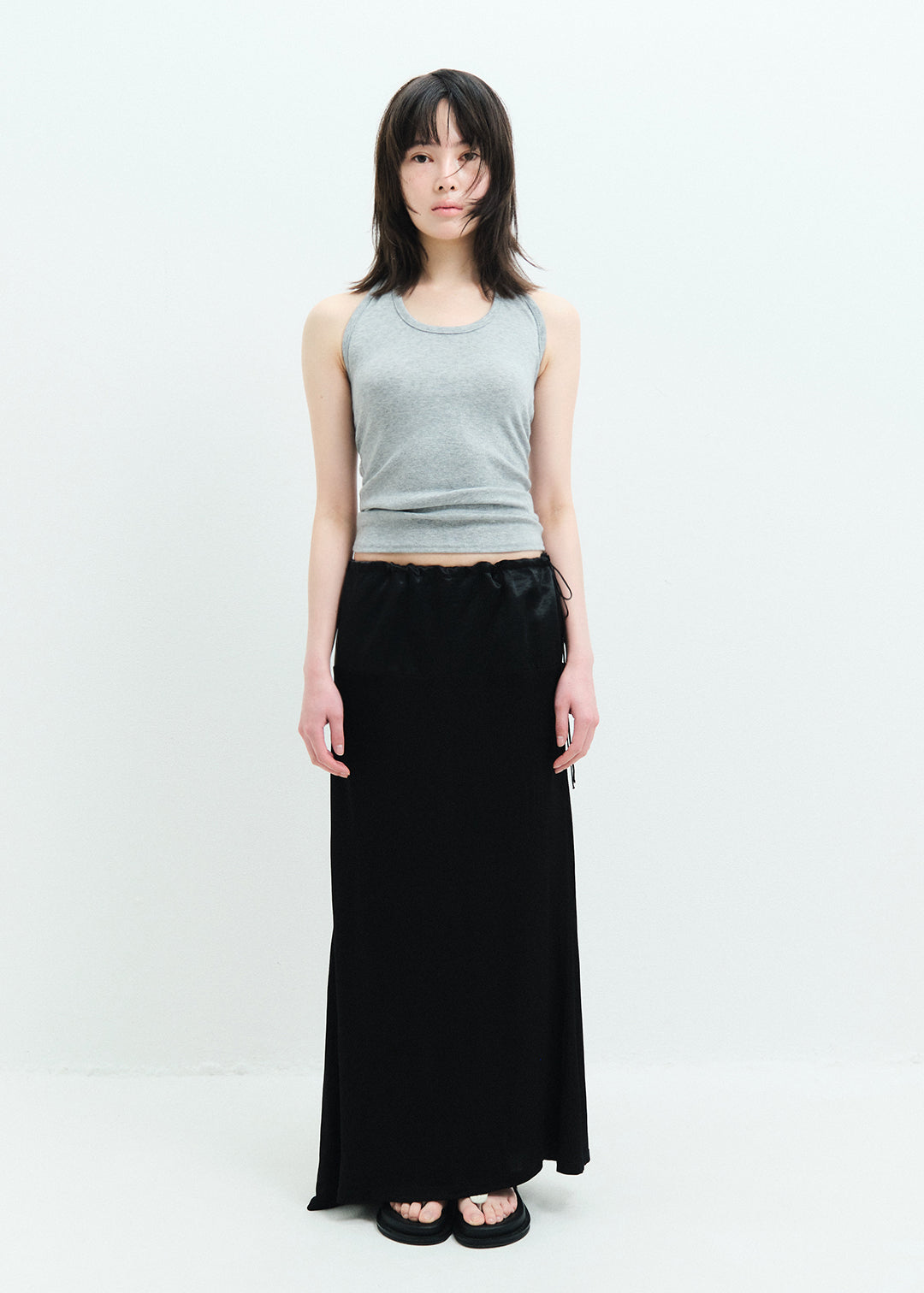 スカート commesi si studio Silky Long Skirt Silky Long Skirt (Black) – COMME SI STUDIO