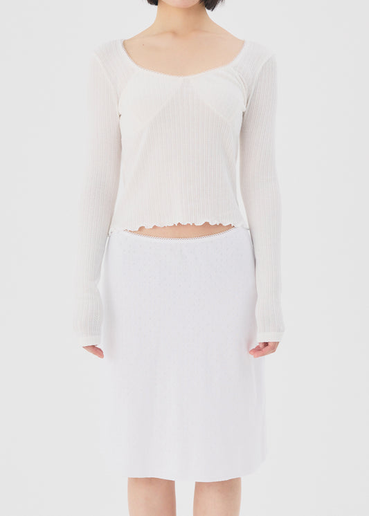 【NEW】Cotton Skirt (White)