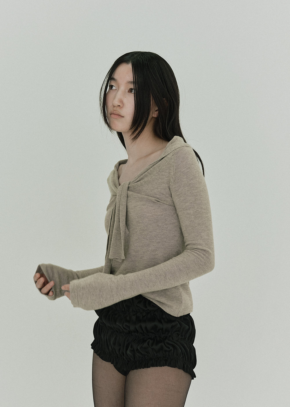 【RESTOCK】Ribbon Knit Top (Oatmeal)