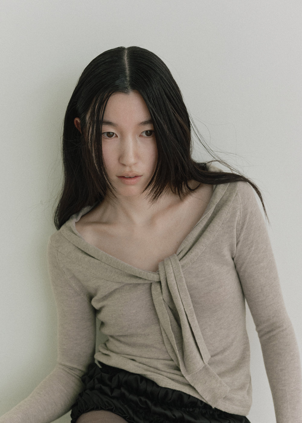 【RESTOCK】Ribbon Knit Top (Oatmeal)