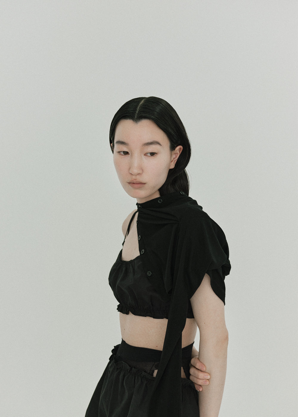 Race Cotton Bustier (Black) – COMME SI STUDIO