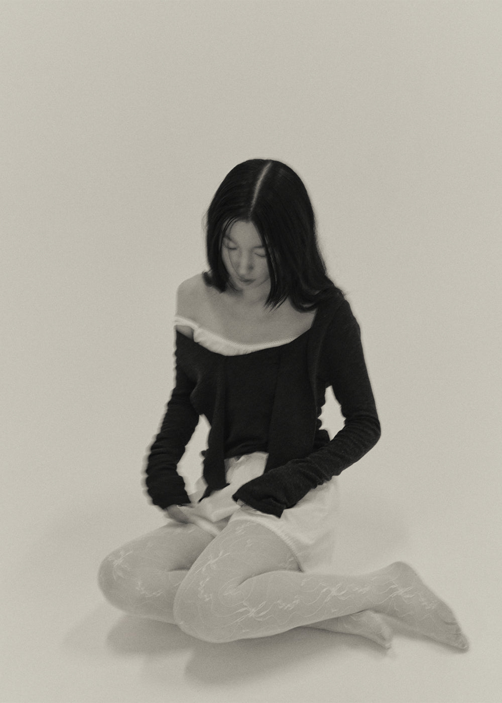 【RESTOCK】Ribbon Knit Top (Charcoal)
