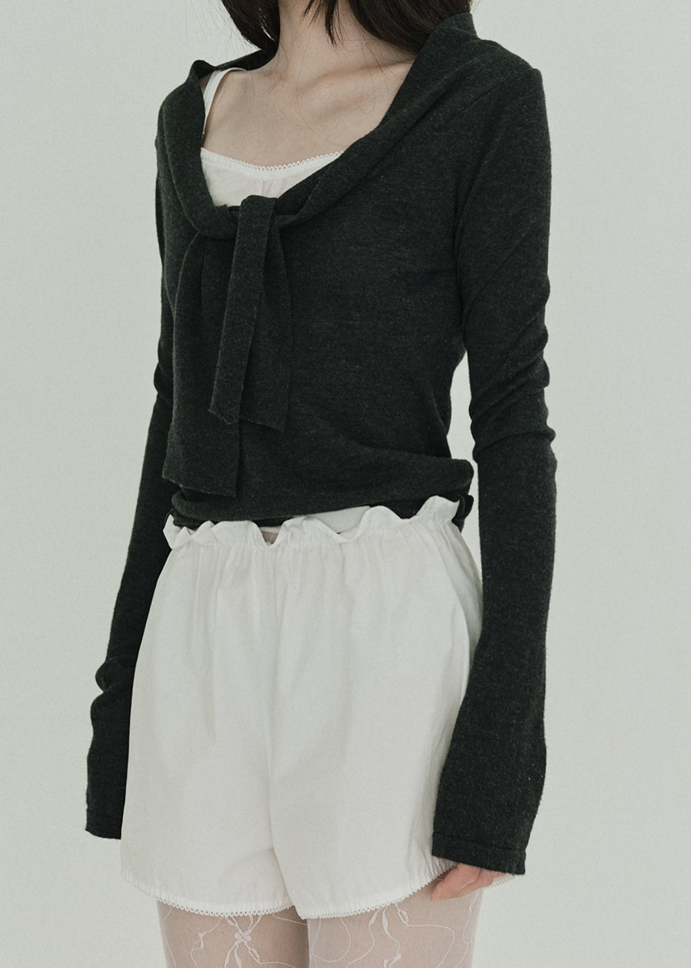 Race Cotton Shorts (White)