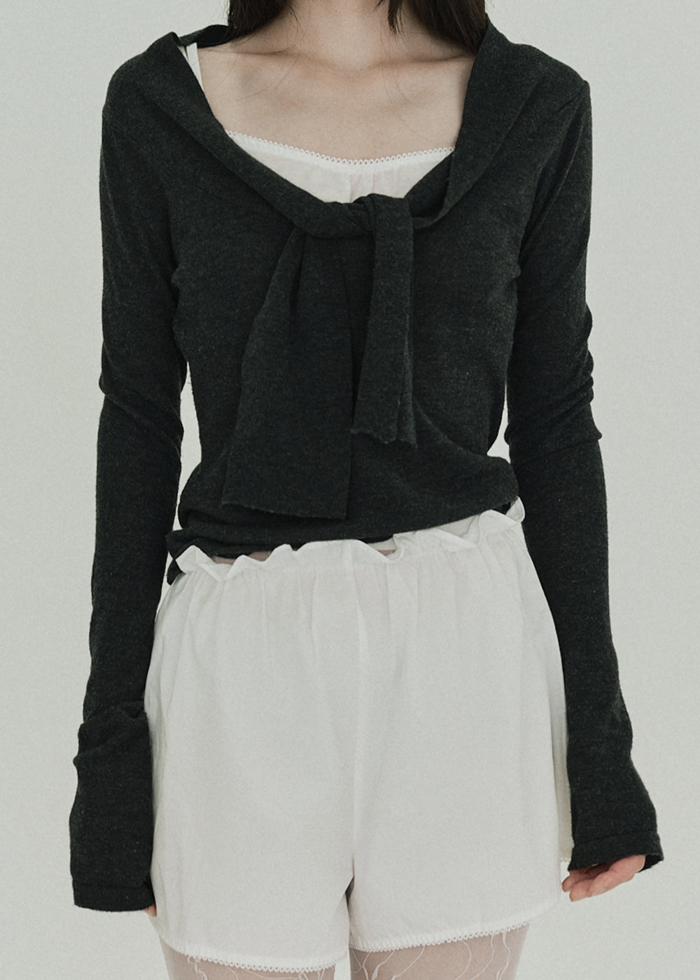 トップス COMME SI STUDIO Tendawool Cardi (Ivory) RESTOCK】Tendawool Cardi (Sky Blue) – COMME SI STUDIO
