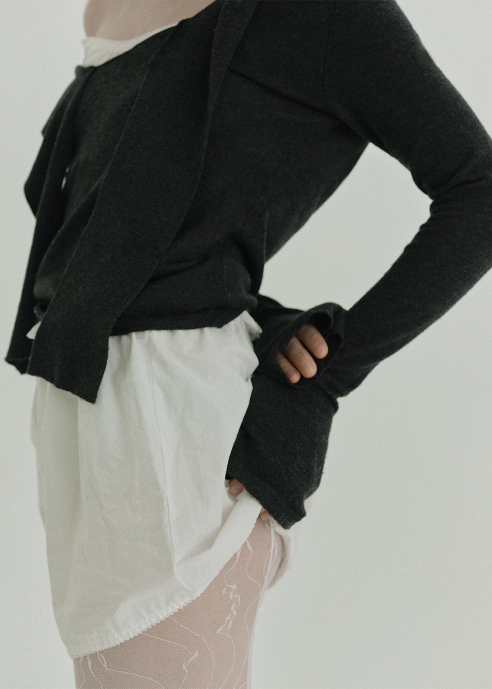 Race Cotton Shorts (White)