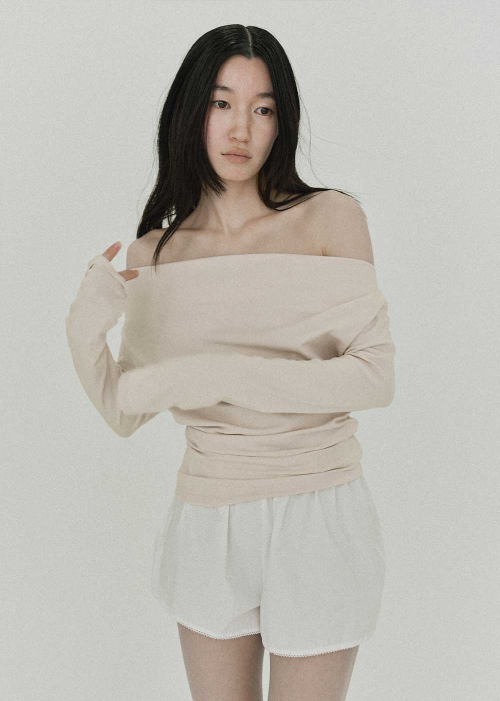 トップス commesi studio Tendawool Cardi (Ivory) TOPS – COMME SI STUDIO